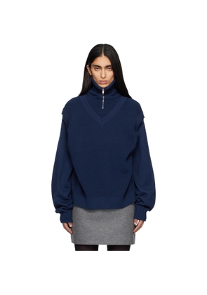 MARIE ADAM-LEENAERDT Navy 4-In One Sweater