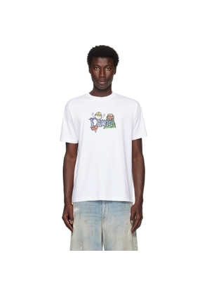 Dime White Classic Fuzzy T-Shirt