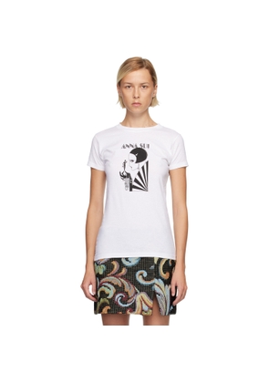Anna Sui White Mad Cap Heiress Baby T-shirt
