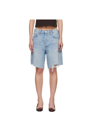 AGOLDE Blue Indra Denim Shorts