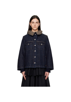 GANNI Blue Neppy Denim Jacket