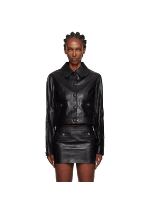 AMIRI Black MA Leather Jacket