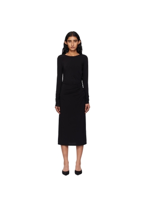 Max Mara Black Zitto Midi Dress