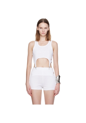 Jean Paul Gaultier White 'The Garter Bra' Tank Top