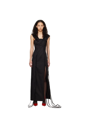Jade Cropper Black Asymmetric Maxi Dress