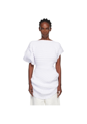 ISSEY MIYAKE White Knit 'As It Is' Top