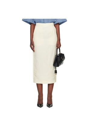 WILLY CHAVARRIA Off-White Tubo Midi Skirt