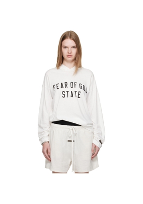 Fear of God ESSENTIALS White Long Sleeve Hoodie