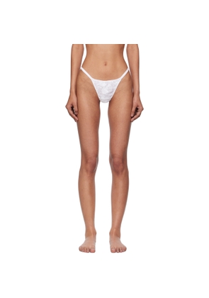 Fruity Booty White Broderie Thong