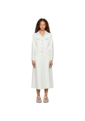 MM6 Maison Margiela Blue Faded Denim Coat