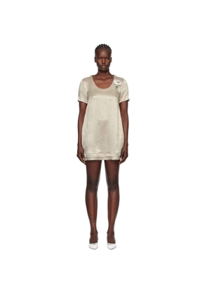 Marc Jacobs Beige Crushed Satin Minidress