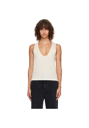 Loulou de Saison Off-White Albia LDS Jersey Tank Top