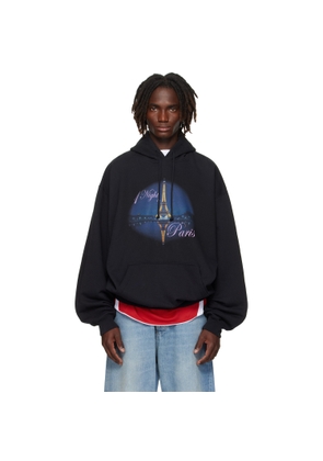 VETEMENTS Black 'Night In Paris' Oversized Hoodie