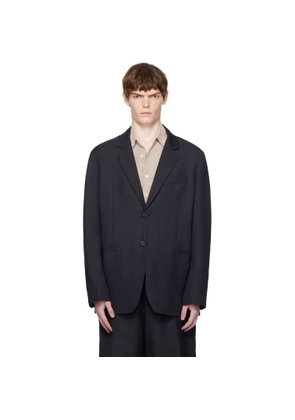 Studio Nicholson Navy Roversi Linen Blazer