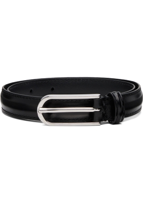 Anderson's Black Skinny Formal Stitch Leather Belt