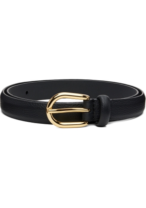 Anderson's Black Skinny Nappa Leather Belt