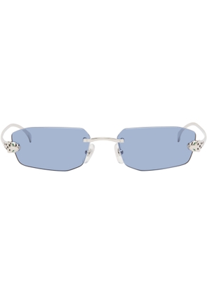 Cartier Silver 'Panthère de Cartier' Sunglasses