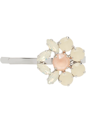 Simone Rocha Silver Mini Heartbloom Hair Clip