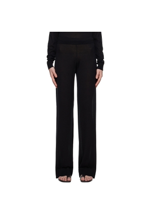 TOTEME Black Wide Knit Trousers