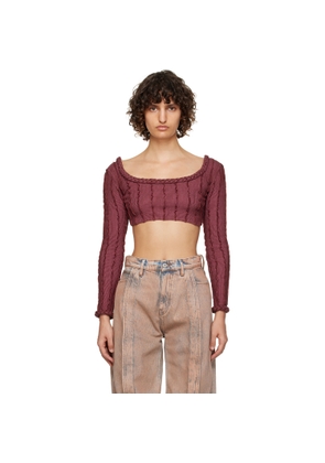 Helenamanzano Burgundy Braided Blouse
