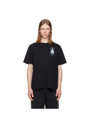 Casablanca Black Hotel Emblem Short Sleeve T‐shirt