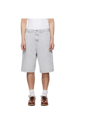 Carhartt Work In Progress Gray OG Single Knee Denim Shorts