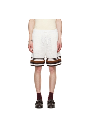 Casablanca Off-White Tennis Stripe Crochet Shorts