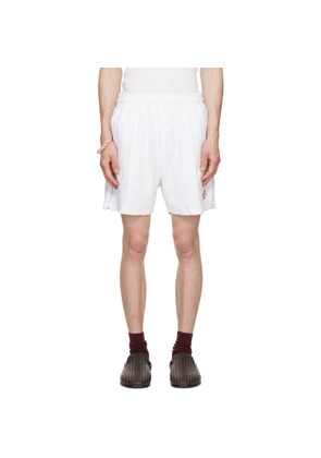 Casablanca White Towelling Shorts
