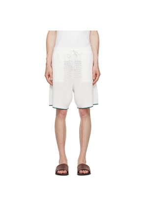 Casablanca Off-White Palm Tree Emblem Crochet Shorts