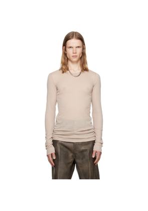 Rick Owens Taupe Tower Rib LS T-shirt