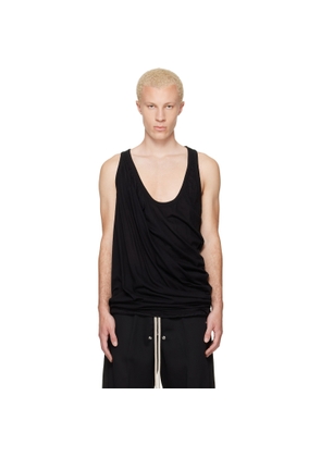 Rick Owens Black Tower Draped Pony Tank Top