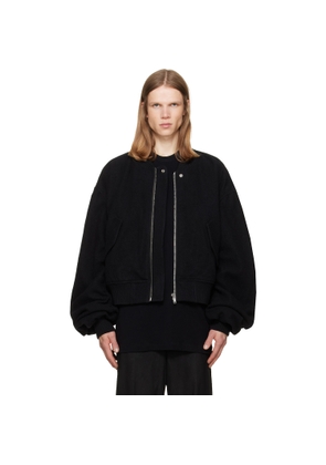 Rick Owens Black Tower Secchia Flight Bomber Jacket
