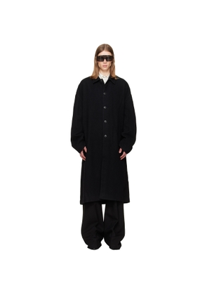 Rick Owens Black Tower Buttoned Brad Coat