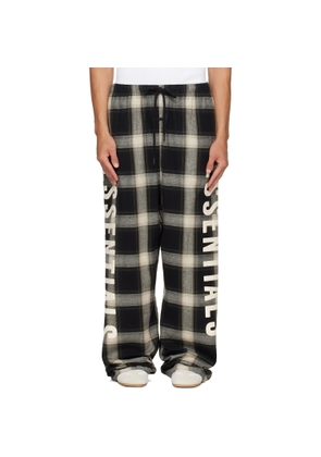 Fear of God ESSENTIALS Black & White Flannel Lounge Pants