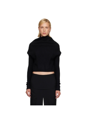 Rick Owens Black Tower LS Crater Sweater
