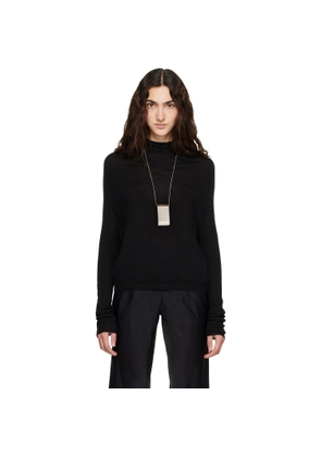 Rick Owens Black Tower LS Crater Sweater