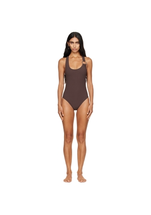 Ferragamo Brown Gancini Full Swimsuit