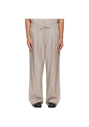 Fear of God ESSENTIALS Gray Pleat Front Drawstring Trousers