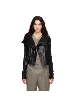Rick Owens Black Tower Naska Biker Leather Jacket