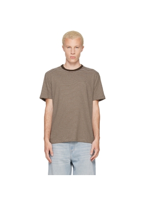 A.P.C. Brown Striped T-shirt