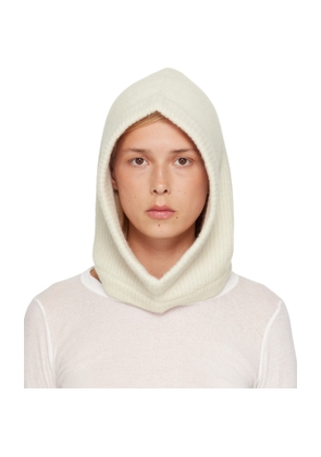Rick Owens Off-White Tower Alpaca Knit Hood