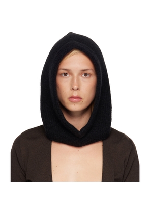 Rick Owens Black Tower Alpaca Knit Hood