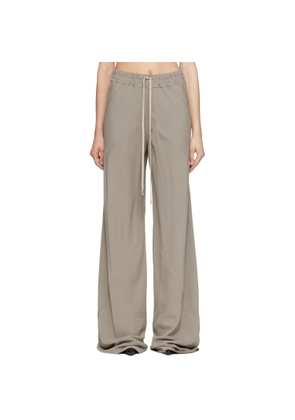 Rick Owens Taupe Tower Drawstring Bias Trousers