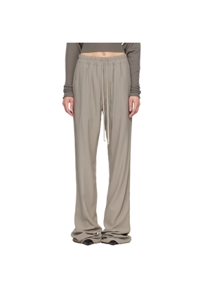 Rick Owens Taupe Tower Dietrich Drawstring Lounge Pants