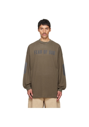 Fear of God ESSENTIALS Khaki Merch Long Sleeve T-shirt