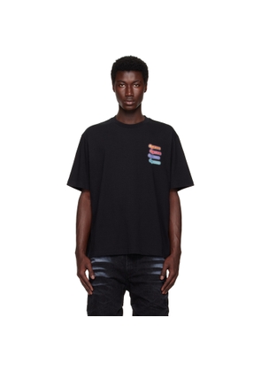 We11done Black Neon Logo Short Sleeved T-shirt