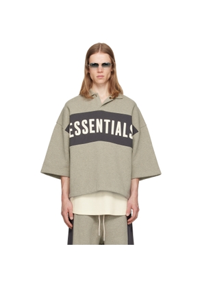 Fear of God ESSENTIALS Gray Panelled Crop Polo