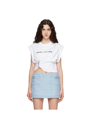 Marc Jacobs White Pop J Marc Logo Drape Seam T-shirt