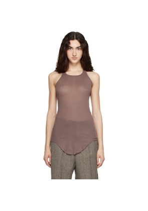 Rick Owens Pink Tower Basic Rib Tank Top