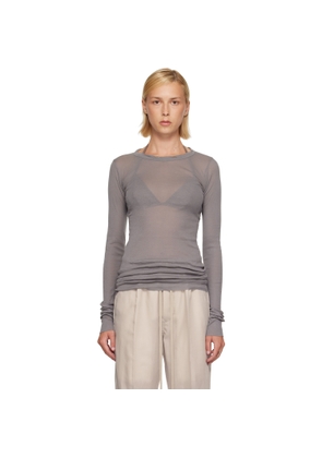 Rick Owens Gray Tower Rib LS T-shirt